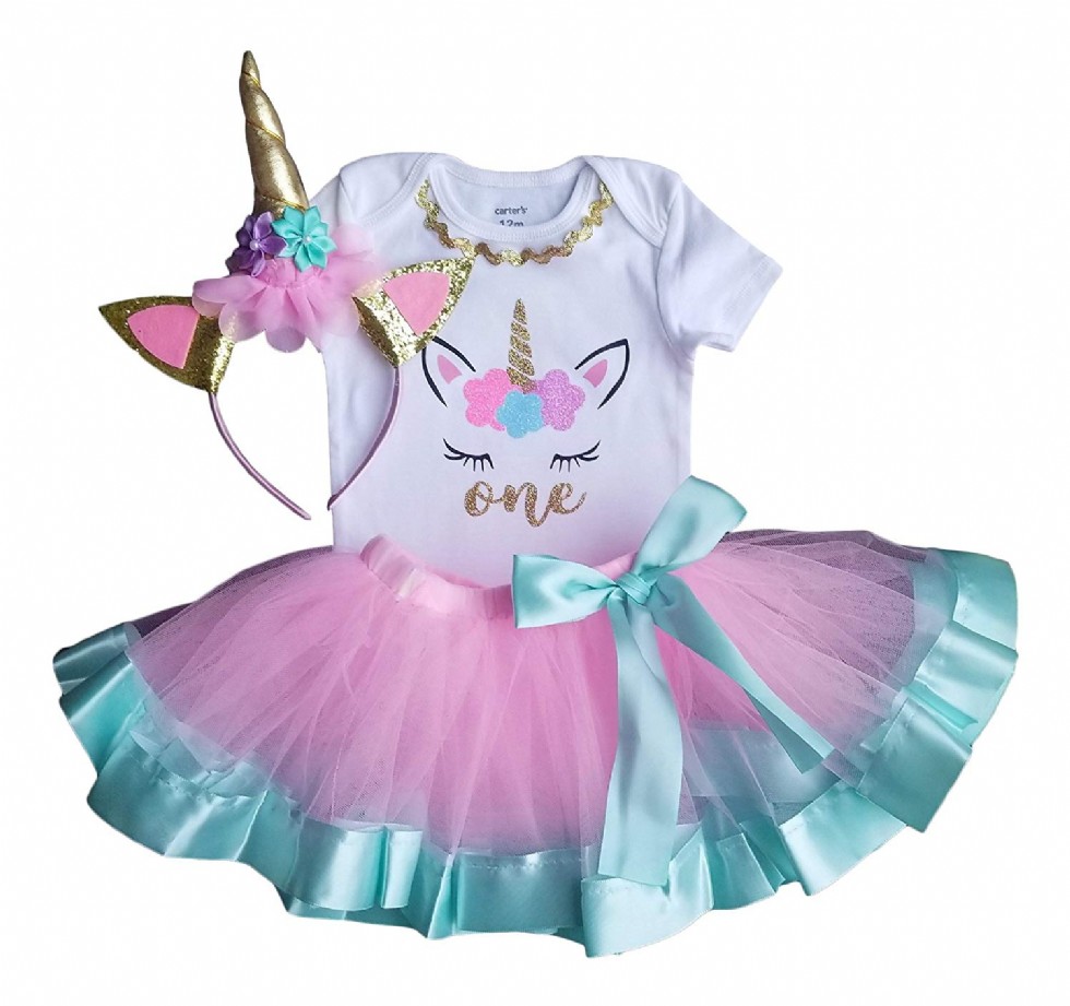 1st Birthday Outfit Baby Girl Tutu Unicorn