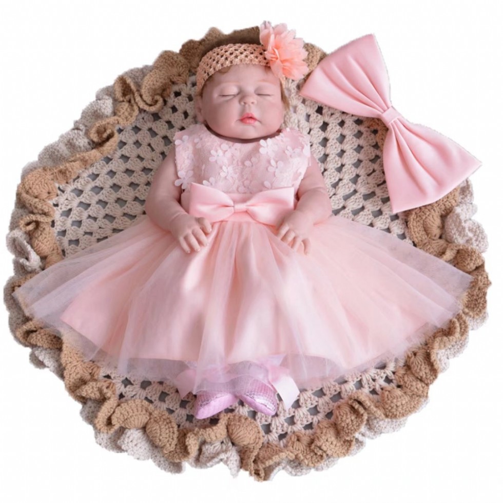 Baby Girl Flower Formal Event Floral Dresses with Headband