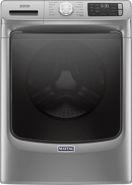 Maytag - 4.8 Cu. Ft. High Efficiency Stackable Front Load Washer with Steam and Extra Power Button - Metallic Slate