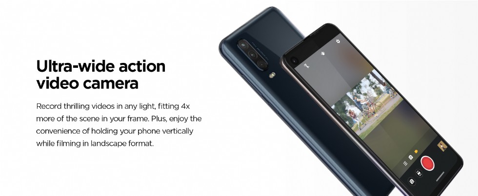 Motorola One Action with Alexa Push-to-Talk - Unlocked Smartphone - Global Version - 128GB - Denim (US Warranty)