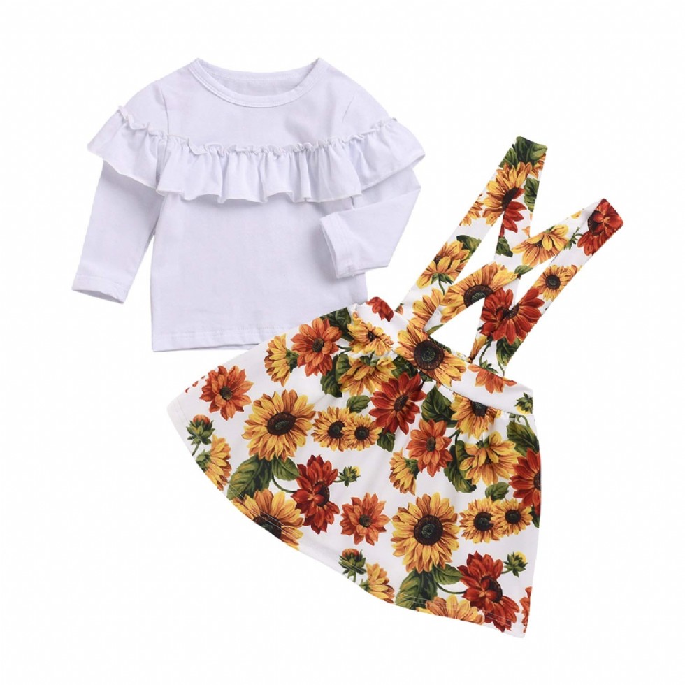 Unmega Baby Girl Sunflower Outfit Toddler Girls