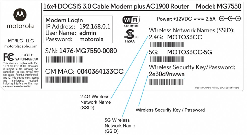 Where can I find the Wireless Network Name (SSID) and Wireless