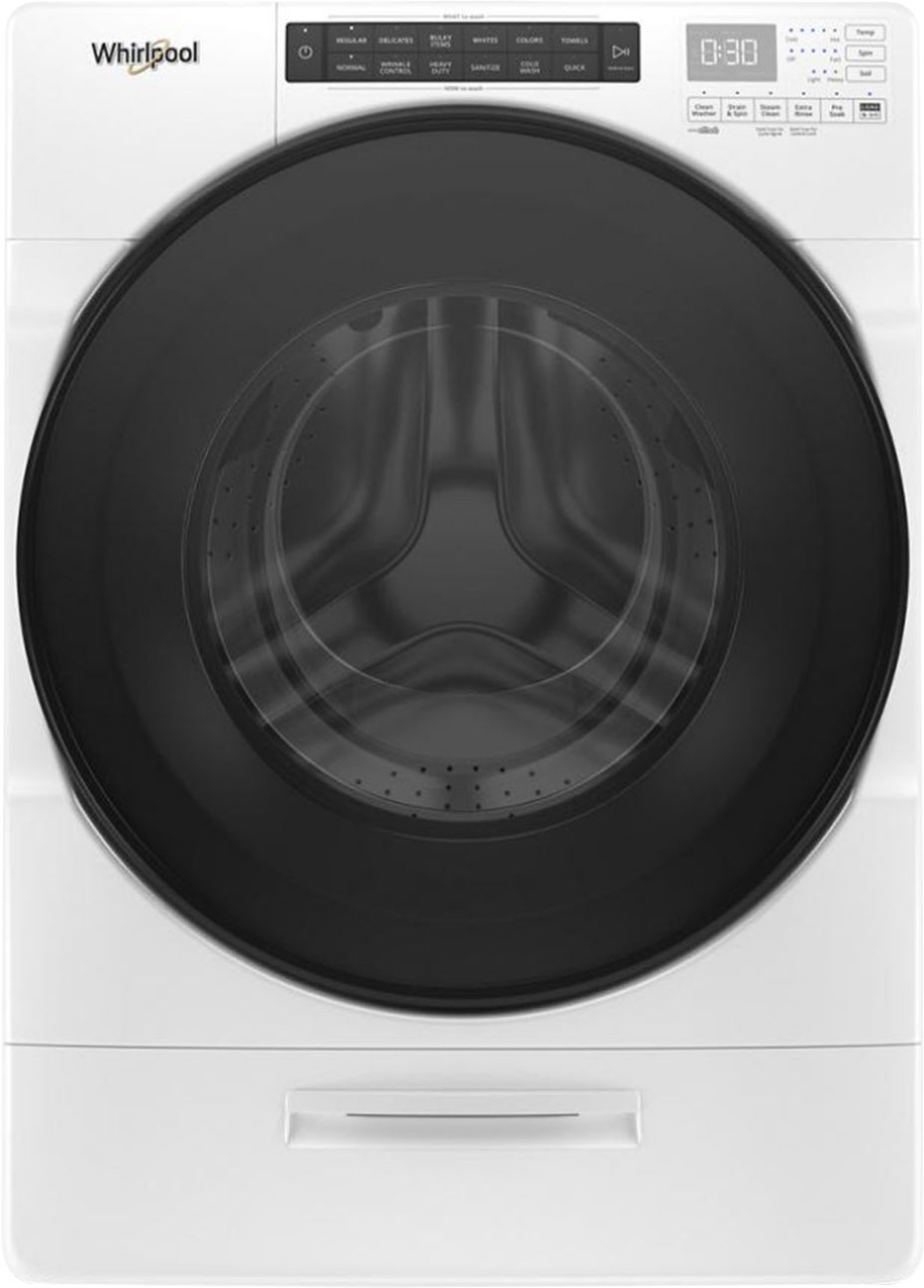 Whirlpool - 4.5 Cu. Ft. High Efficiency Stackable Front Load Washer with Steam and Load & Go XL Dispenser - White