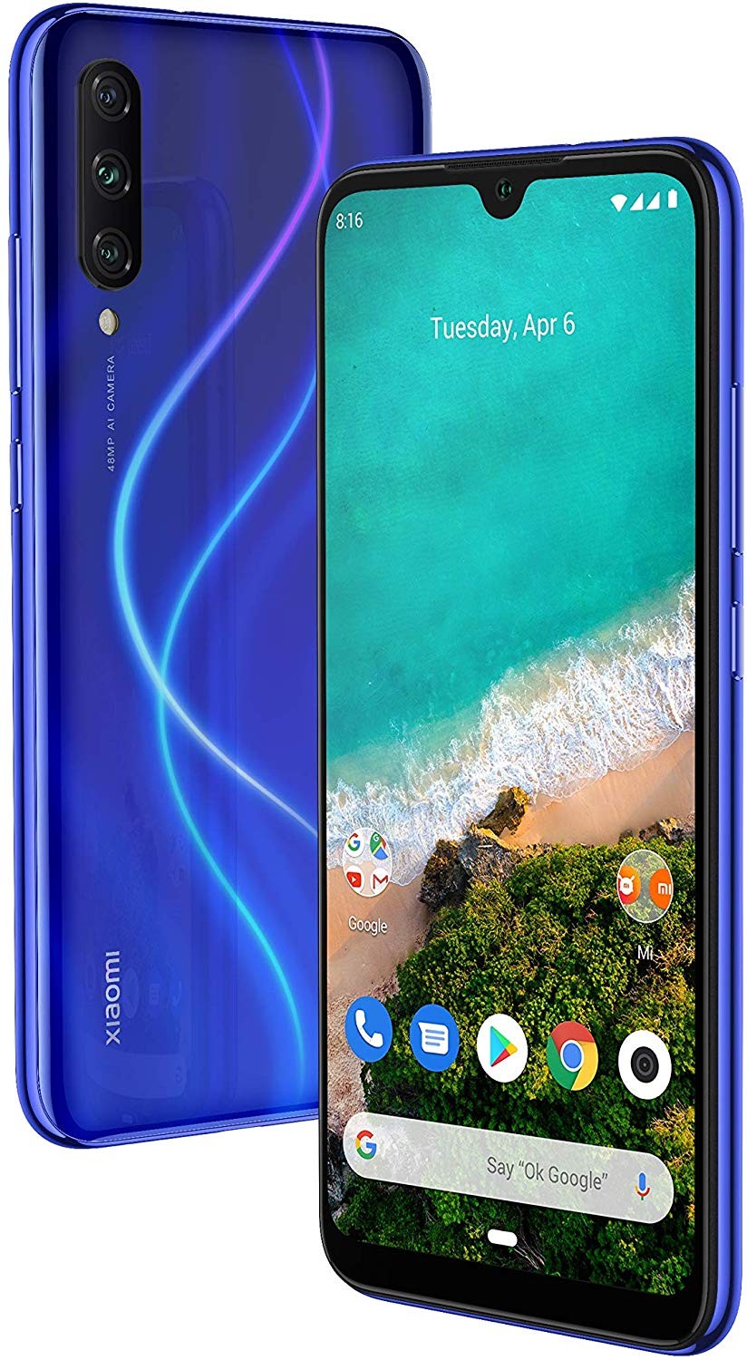 Xiaomi Mi A3 64GB + 4GB RAM, Triple Camera, 4G LTE Smartphone - International Global Version (Not just Blue)