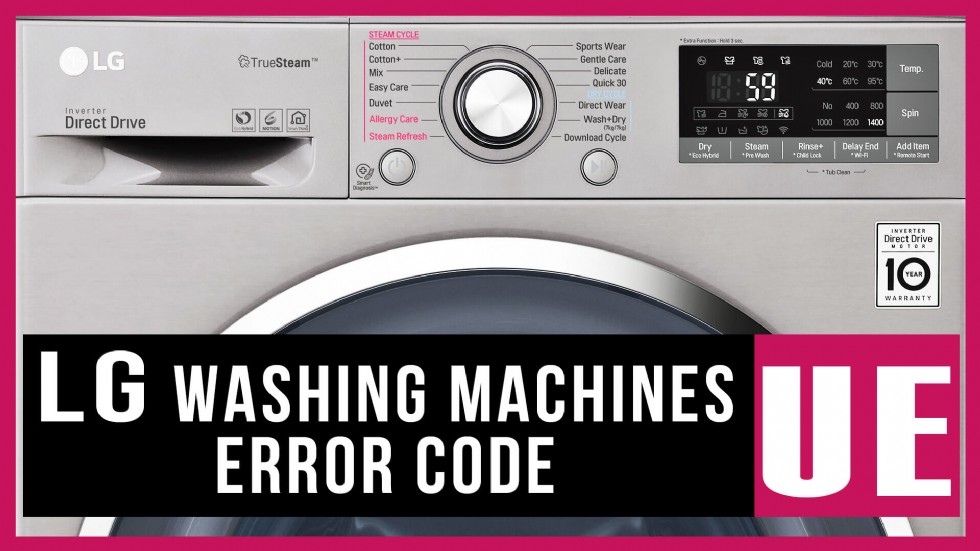 What is UE error in LG washing machine?