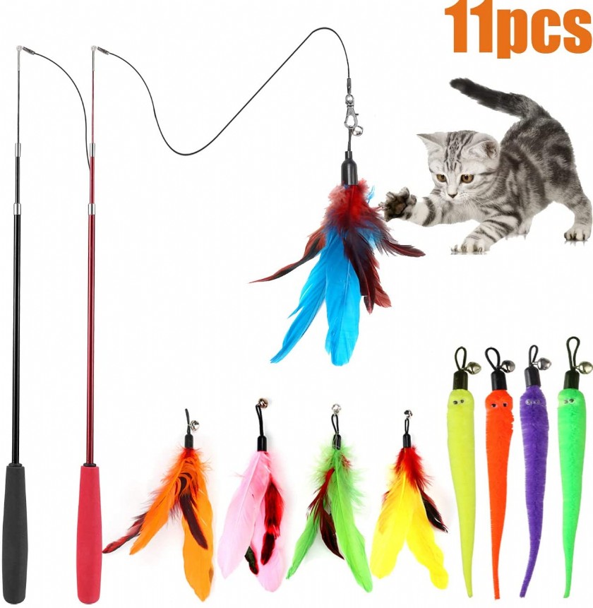 feather waggler cat toy