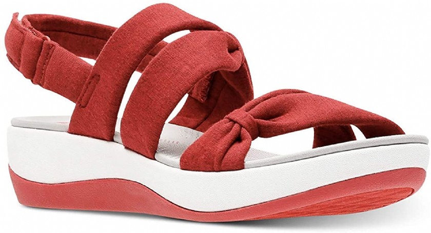 clarks red sandals