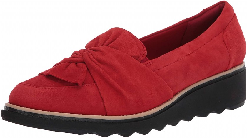 clarks red booties