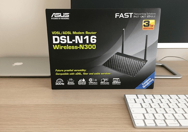 ASUS DSL-N16 Wireless VDSL ADSL (xDSL) Modem Router 300Mbps