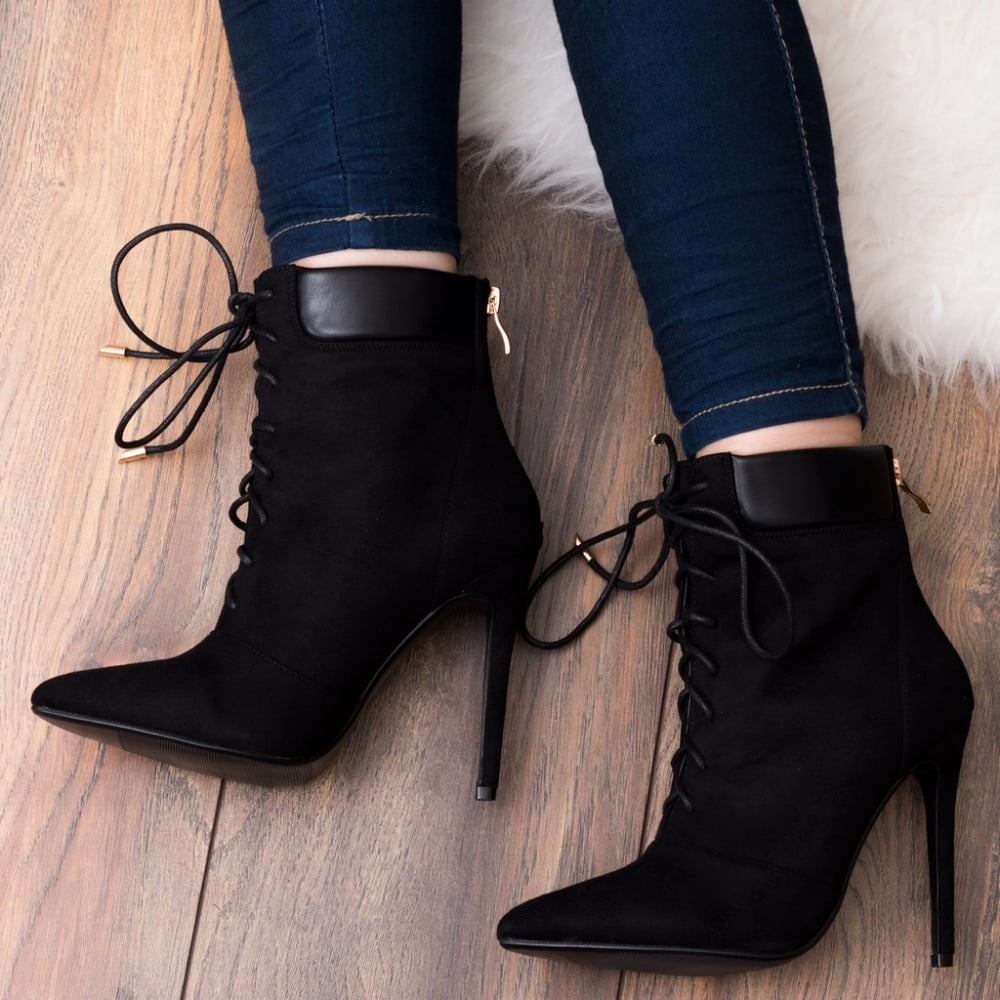 How do about high heel boots? High heels are a type of shoe in which ...