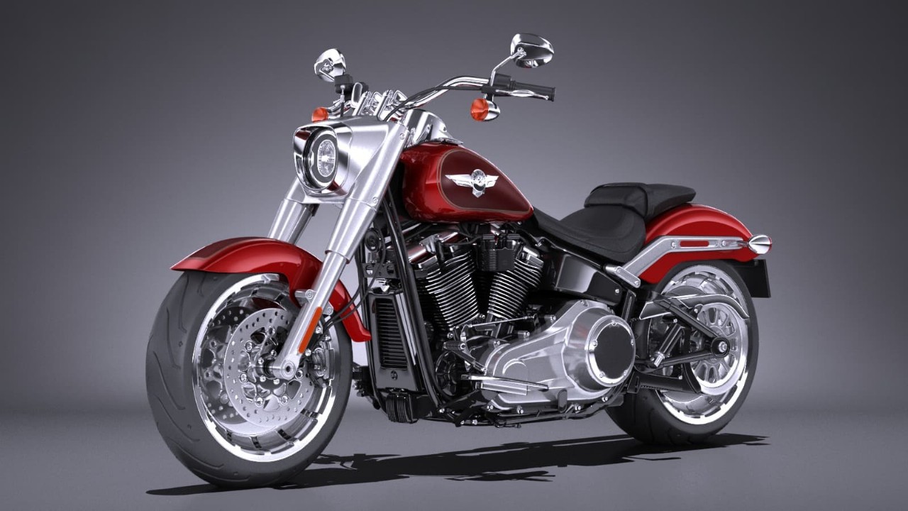 Harley Davidson Fat Boy 2018 3D Model