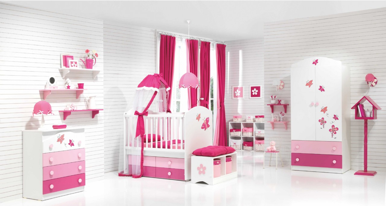 pink baby nursery decorating ideas