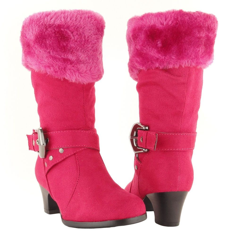 Pink High Heel Boots For Girl Kids