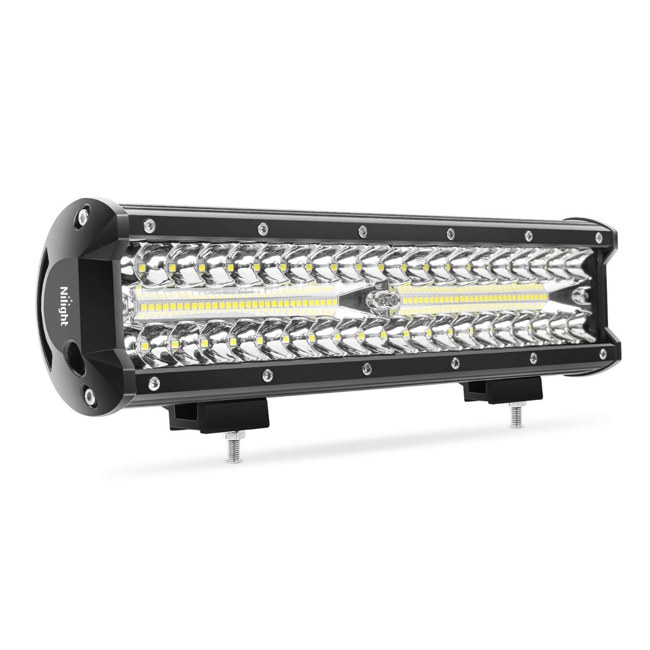 12 Inch 300W Triple Row Flood Spot Combo 30000LM Bar Driving Boat Led Off Road Lights for Trucks