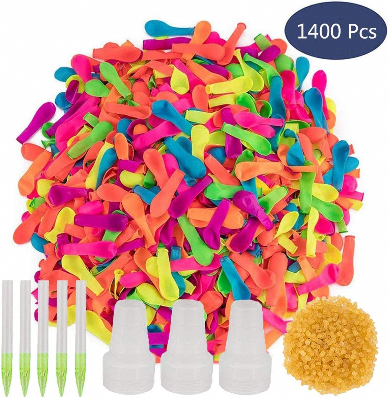 1400 Pack Water Balloons Refill Kits Quick & Easy Latex Water Bomb Balloons for Kids and Adults