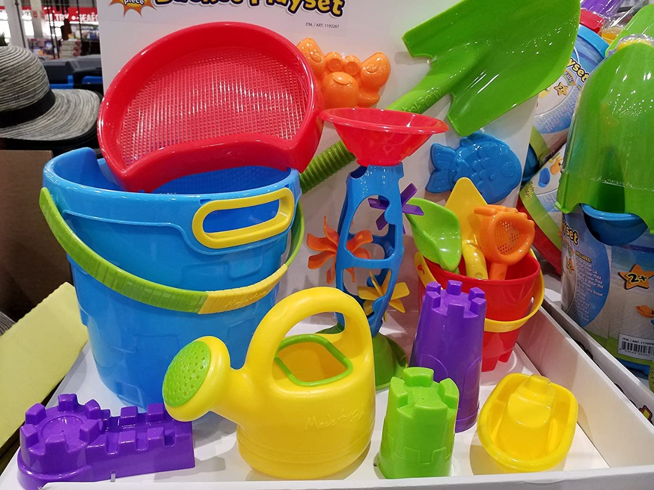 17 Piece Bucket Playset for Sand & Water Fun, for Ages 2+ Years