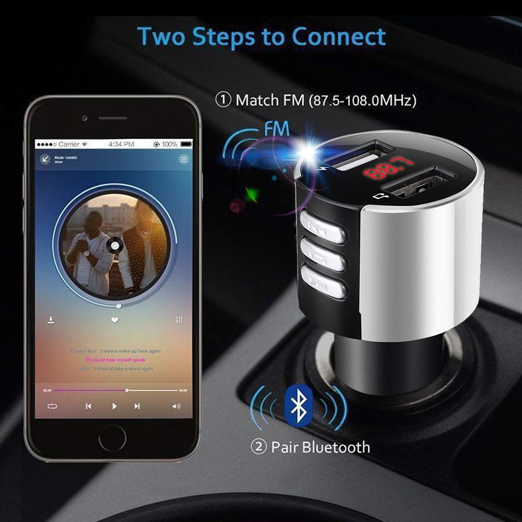 2019 New Car Player,Car Electronics,Car USB Charger FM Transmitter Wireless Radio Adapter MP3 Player