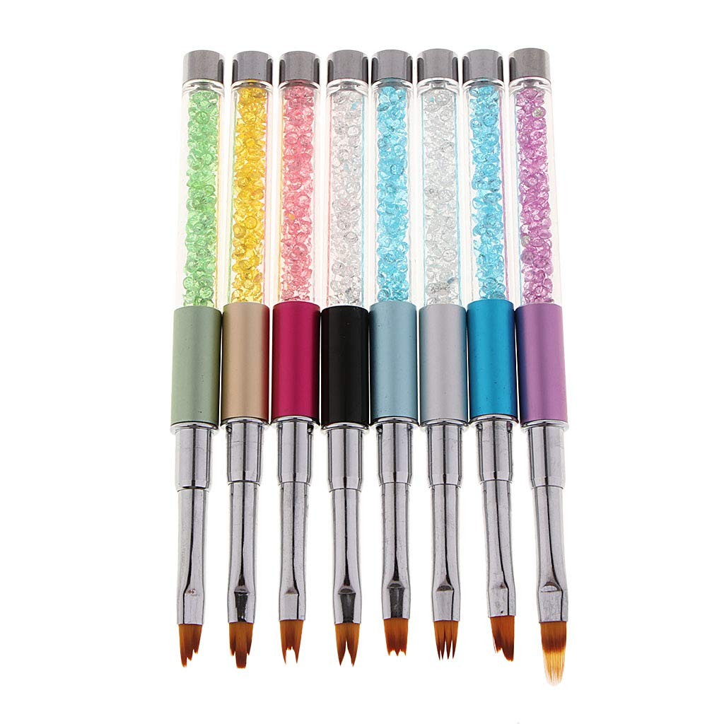 8 Piece Mixed Shaped Nail Brush Pen Design Painting Brush Set Drawing Flower Brush Pen French