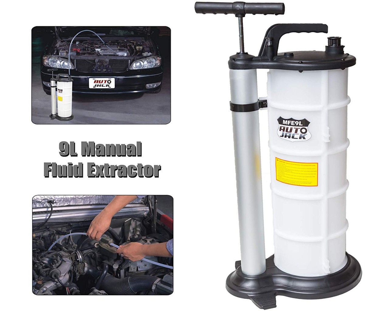9L Vacuum Oil Fluid Extractor Transfer Pump Car Fuel Petrol Coolant Water Manual