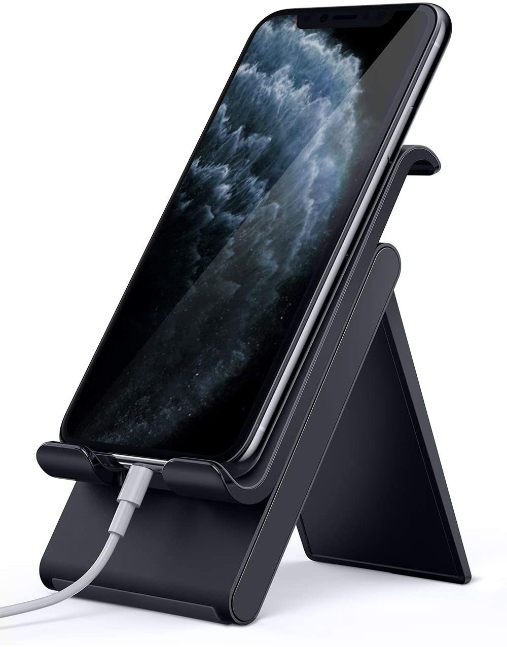 Adjustable Cell Phone Stand - Foldable Portable Holder Cradle for Desk, Desktop Charging Dock