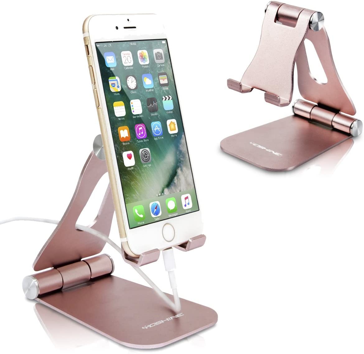 Adjustable Cell Phone Stands Tablet Stand Solid Aluminum Stand Charging Dock for All Smart Phones