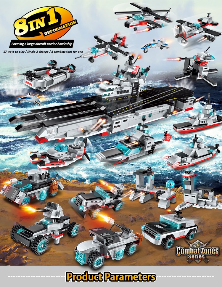 Aircraft carrier toys Construction DIY Toy Educational Toy