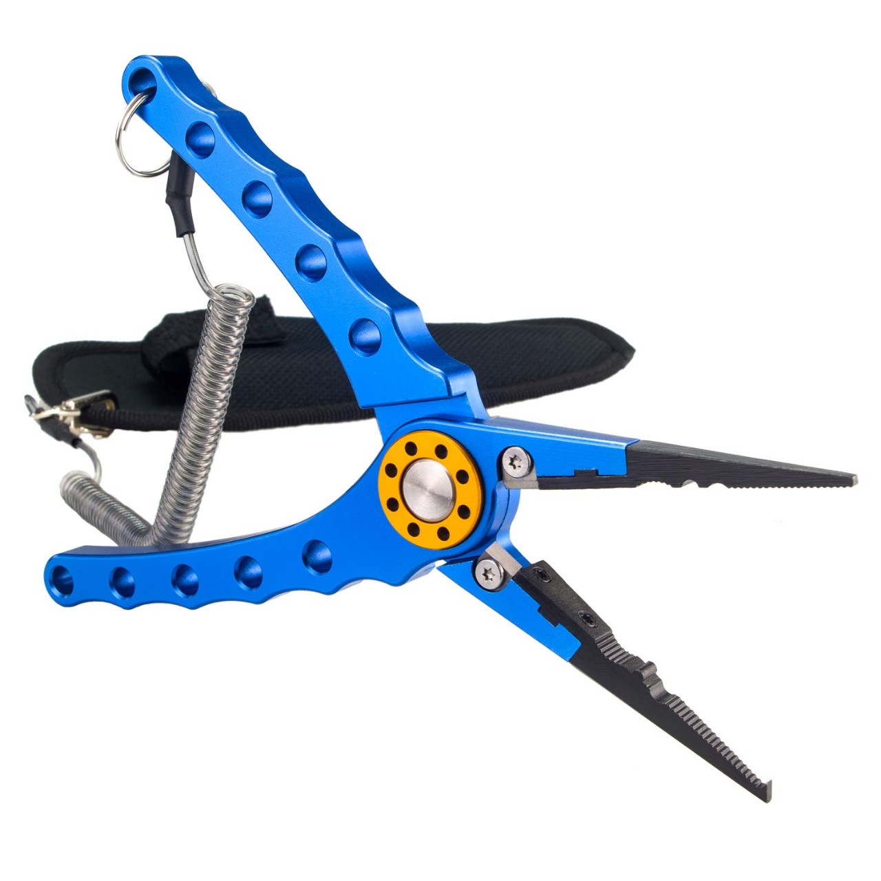 Aluminum Fishing Pliers, Saltwater Resistant Fishing Gear, Tungsten Carbide Cutters Split Ring