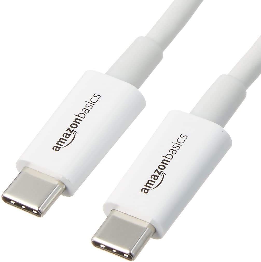 AmazonBasics USB Type-C to USB Type-C 2.0 Charger Cable - 9 Feet (2.7 Meters) - White