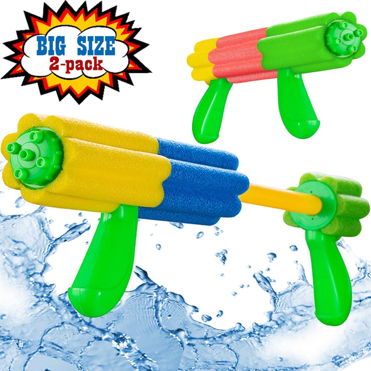 HITOP Water Guns for Kids, 2 Pack Super Squirt Guns Water Soaker