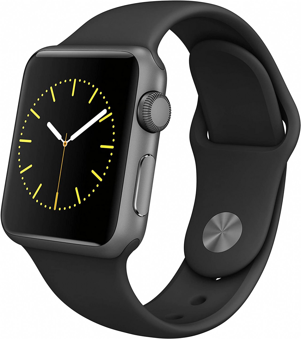 Apple Watch Series 1 (GPS, 42MM) - Space Gray Aluminum Case with Black Sport Band (Renewed)
