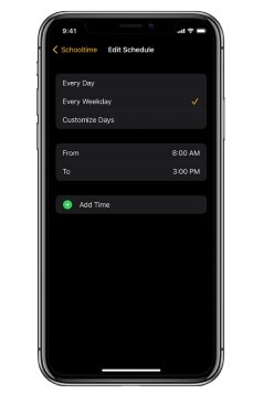 Apple Watch - set up multiple schedules