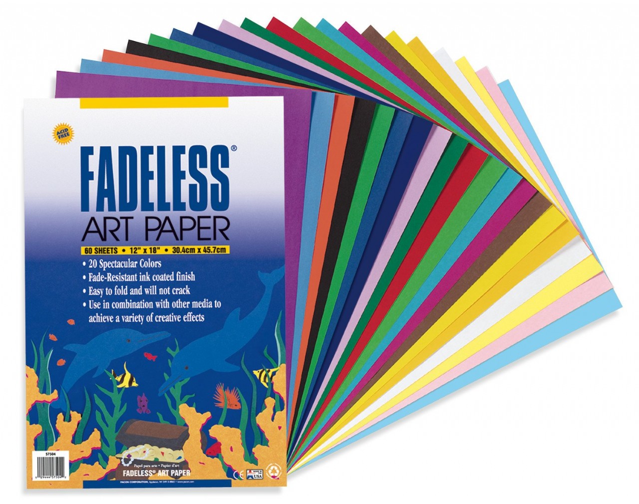 AcidFree Designer Art Paper, 12 X 18 in, Assorted Color, Pack of 100
