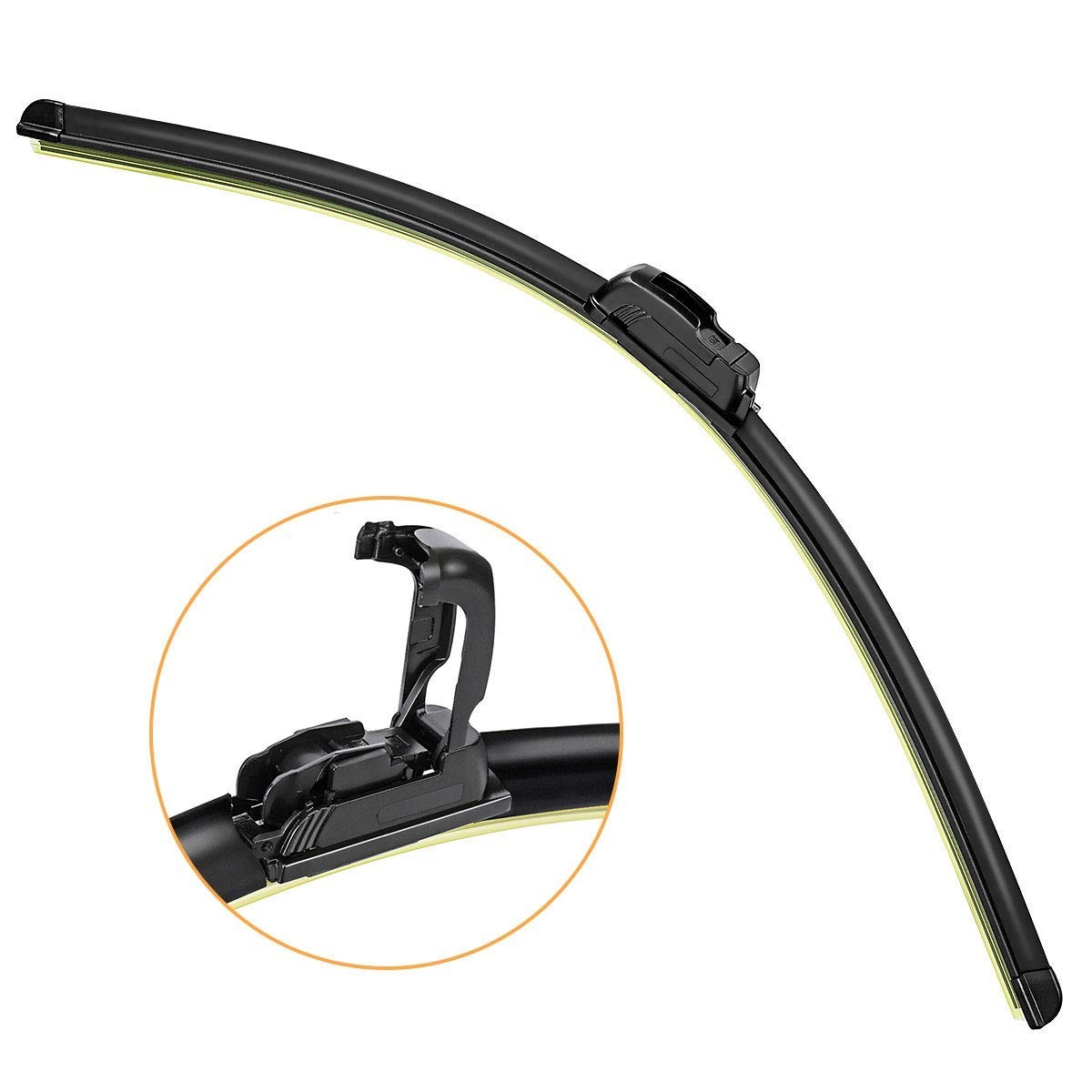 Audew Wiper Blade-Universal Windshield Wiper,Replaceable Rubber Blade for All Cars,Frameless and Sof