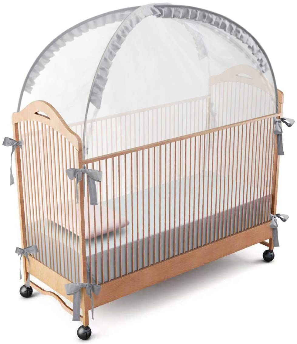 Baby Crib Safety Pop Up Tent, Crib Net to Keep Baby in, Crib Canopy Cover to Keep Baby from Climbing