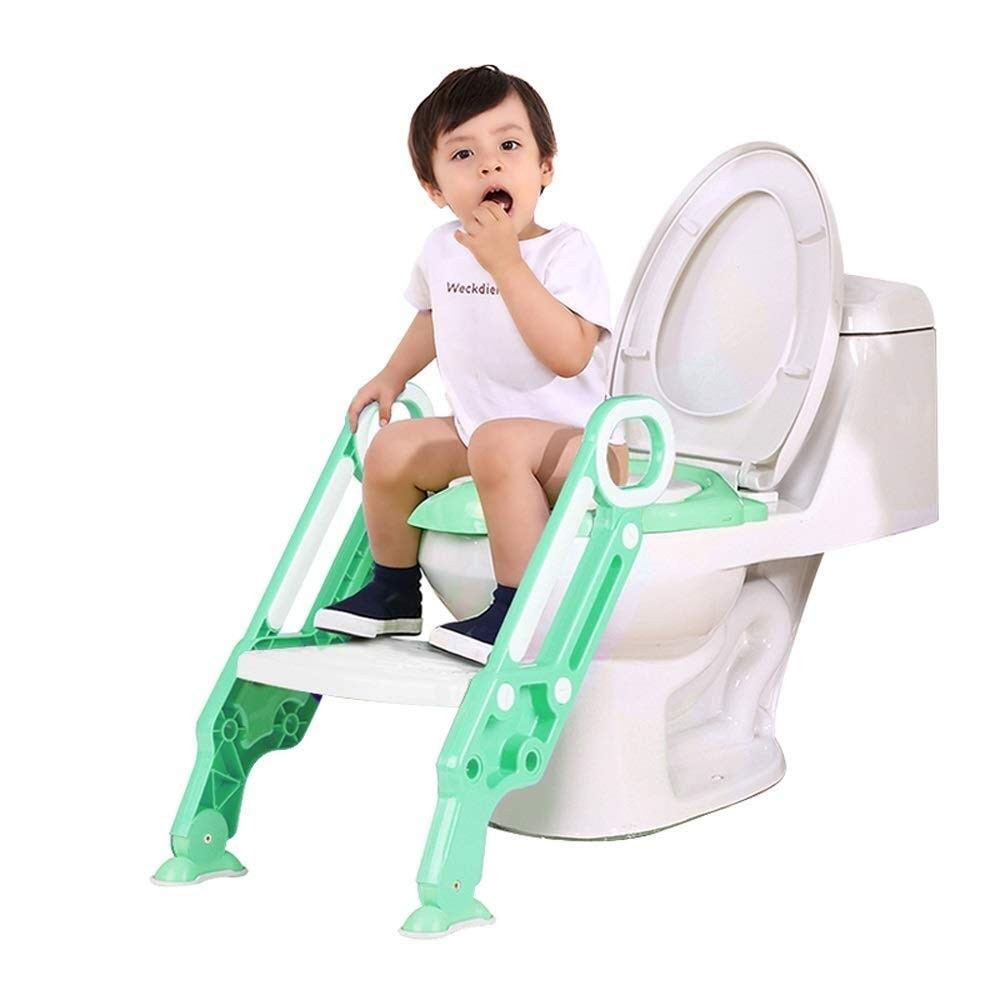 Baby Toddler Potty Training Toilet Ladder Toilet Training Seat with Anti-Slip Ladder Stool Baby