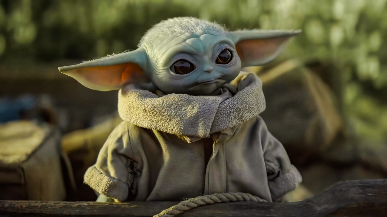 Baby Yoda (from the Star Wars series The Mandalorian) merchandise