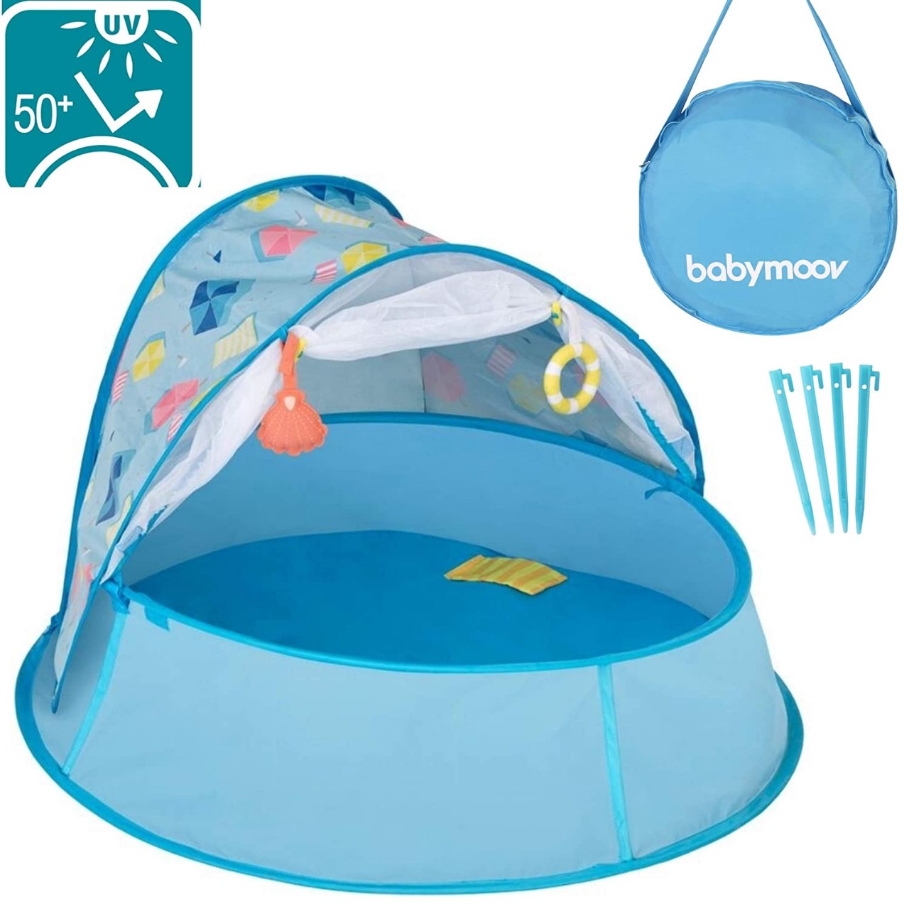 Babymoov Aquani Tent & Pool | 3 in 1 Pop Up Tent, Kiddie Pool and Play Yard