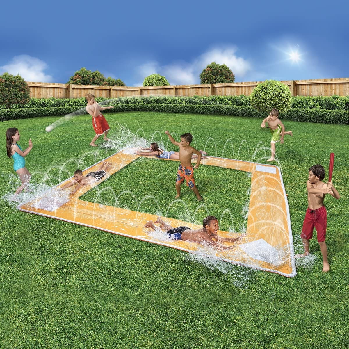 BANZAI Spring and Summer Toys Grand Slam Baseball Water Slide