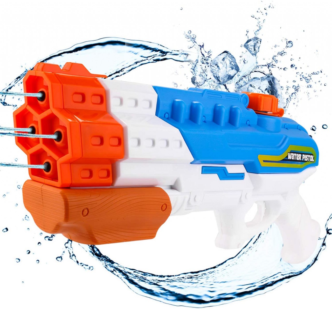 Biulotter Water Guns for Kids Adults, 4 Nozzles 1200cc Water Gun Pistol Squirt Gun for Water Fight