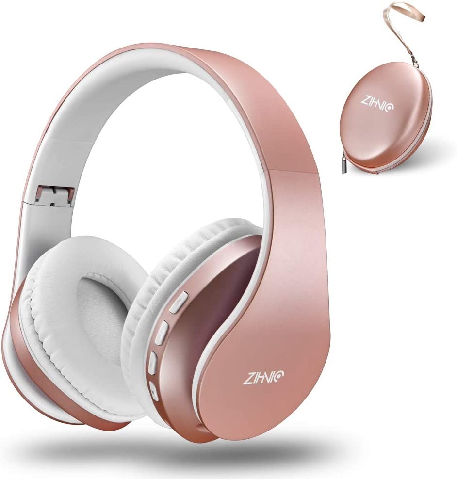Bluetooth Over-Ear Headphones, Zihnic Foldable Wireless and Wired Stereo Headset Micro SD/TF, FM