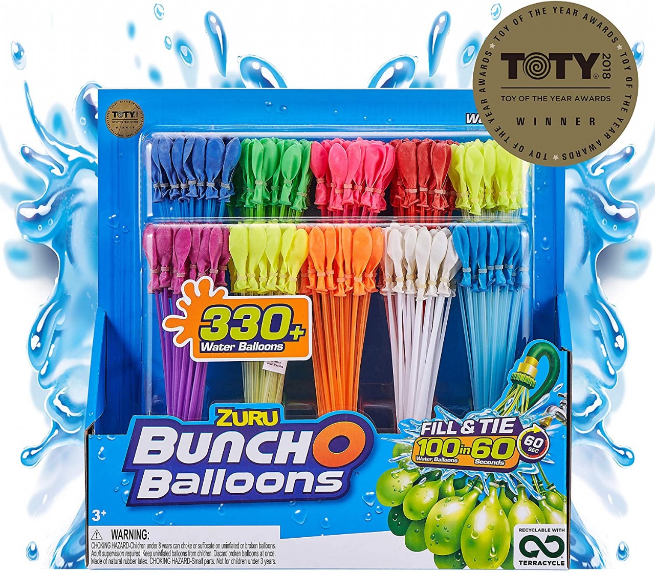 Bunch O Balloons 350 RapidFill Water Balloons (10 Pack) Amazon Exclusive Pools Water Toys Store