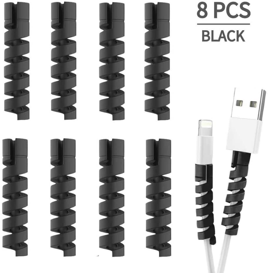 Cable Protector Spiral Phone Cable Saver Lightning Charge, Headphone, USB Cord, PC and Notebook