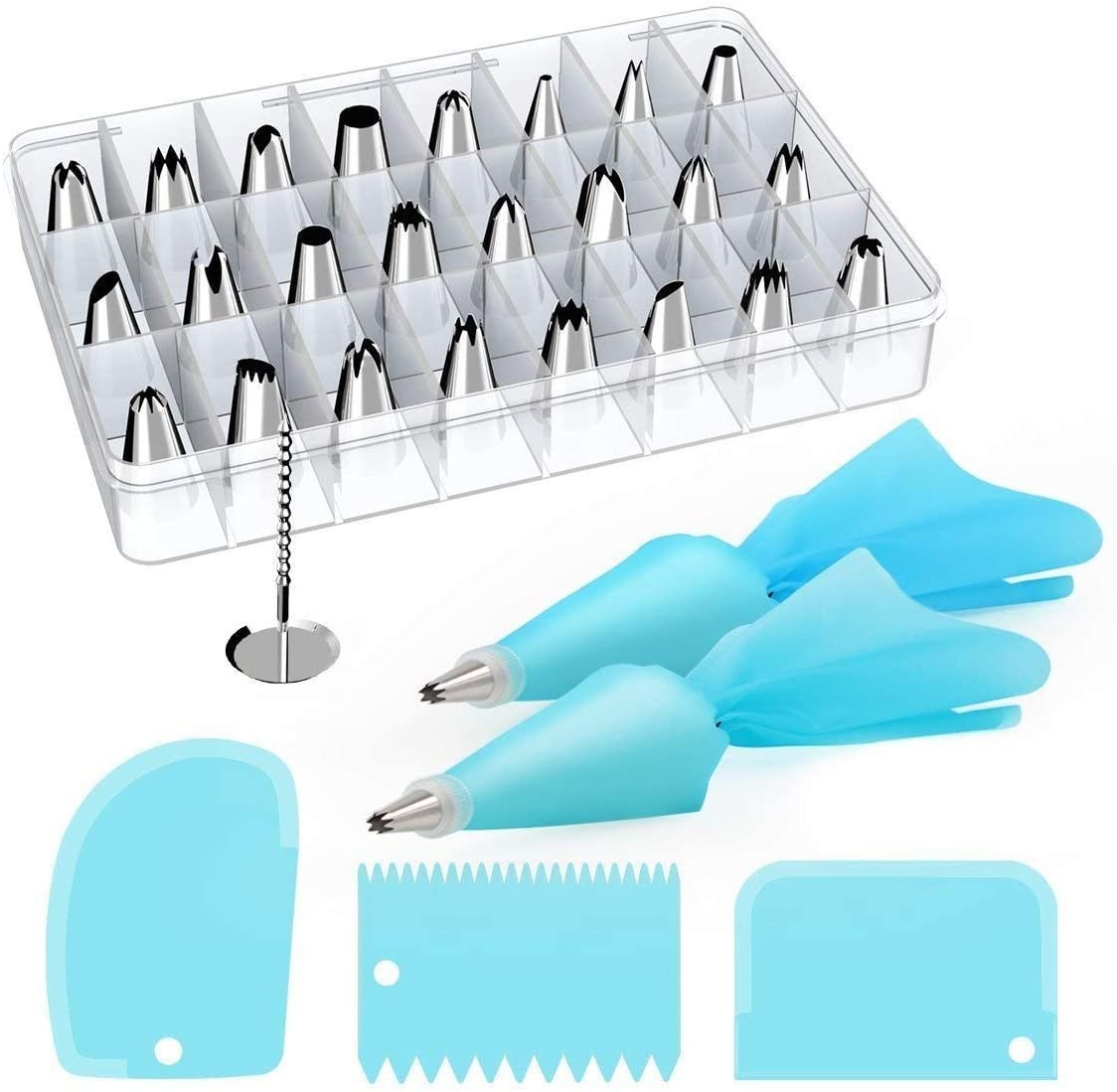 Cake Decorating Supplies Tips Kit 32Pcs Stainless Steel Baking Tools and Accessories