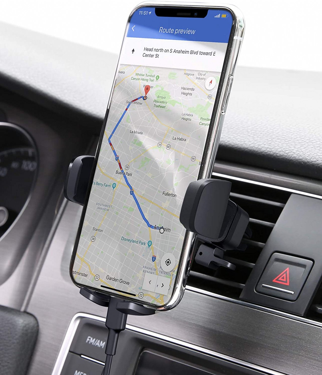Car Phone Mount Air Vent Cell Phone Holder for Car Compatible with iPhone 11/11 Pro/Xs/XS Max / 8/7