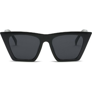 Cat Eye Cornered Women's Sunglasses Black