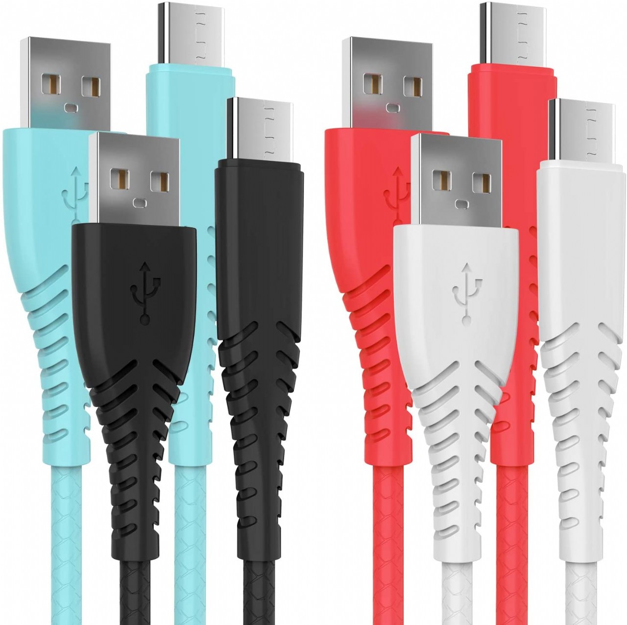 Cell Phone Micro USB Cable, EVISTR 3PACK 10FT Durable Nylon Braid Cell Phone Charging Cable USB