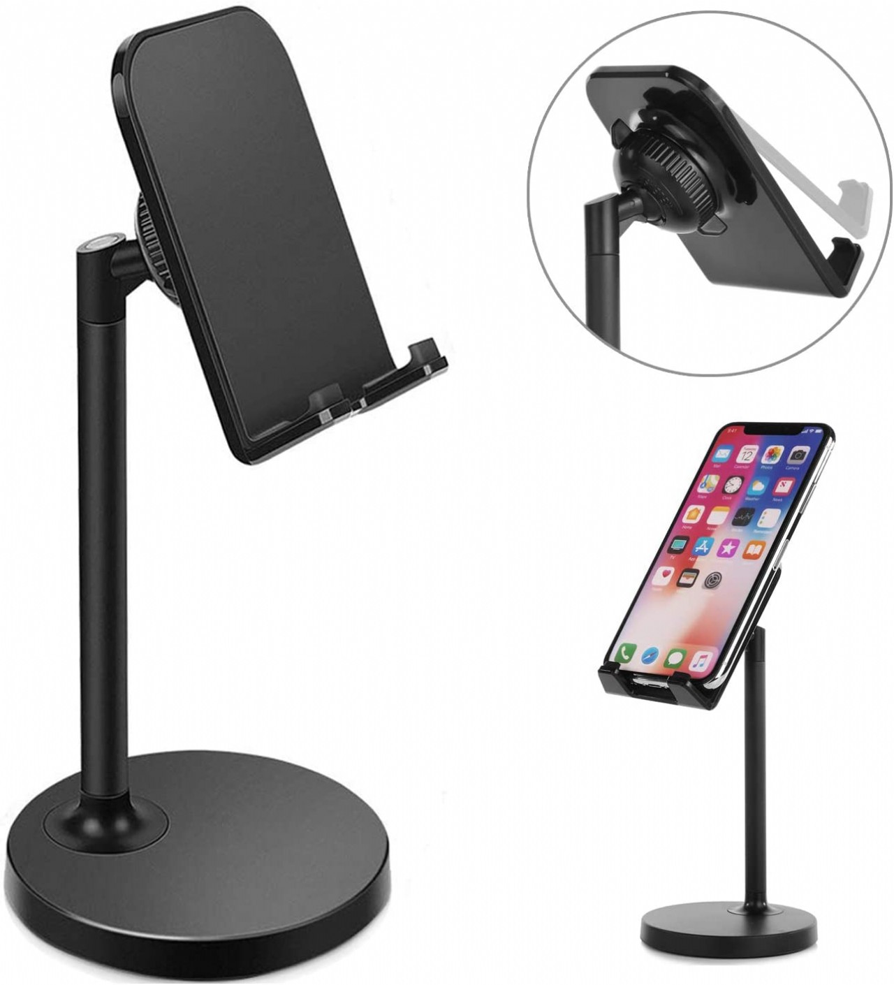 Cell Phone Stand, Adjustable iPhone Stand, Cradle, Holder for Desk Compatible with iPhone 11 Pro Max