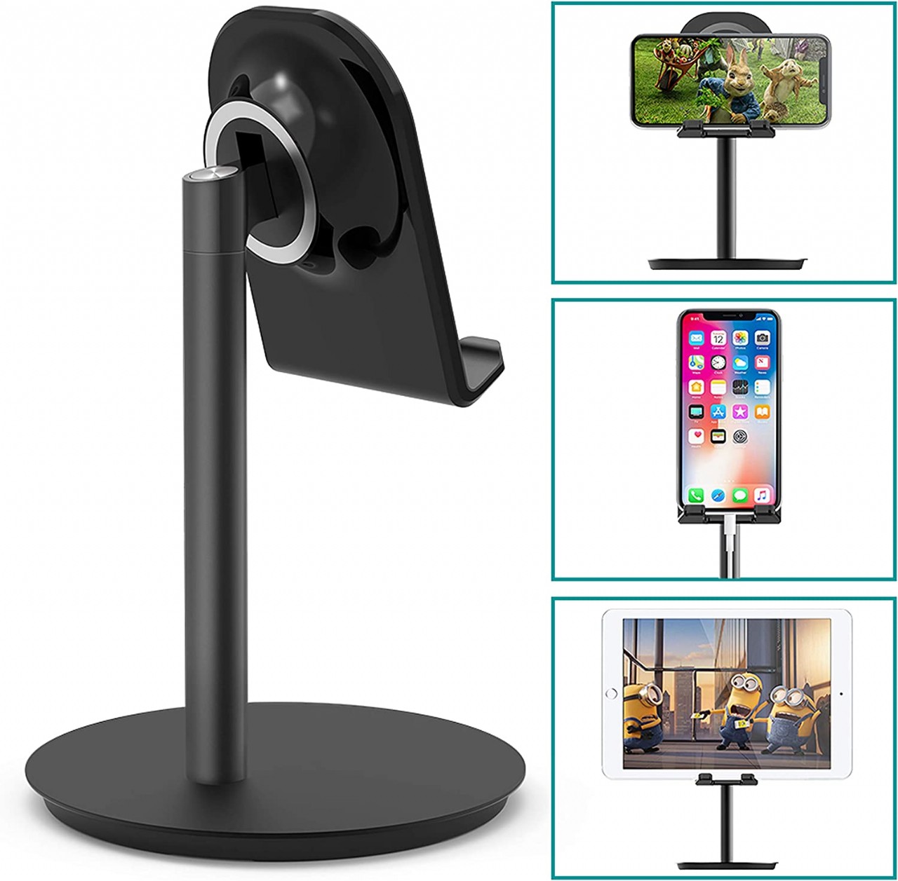 Cell Phone Stand Klearlook 10-45 Degree Tilt Adjustable Phone Stand Desk Holder Compatible