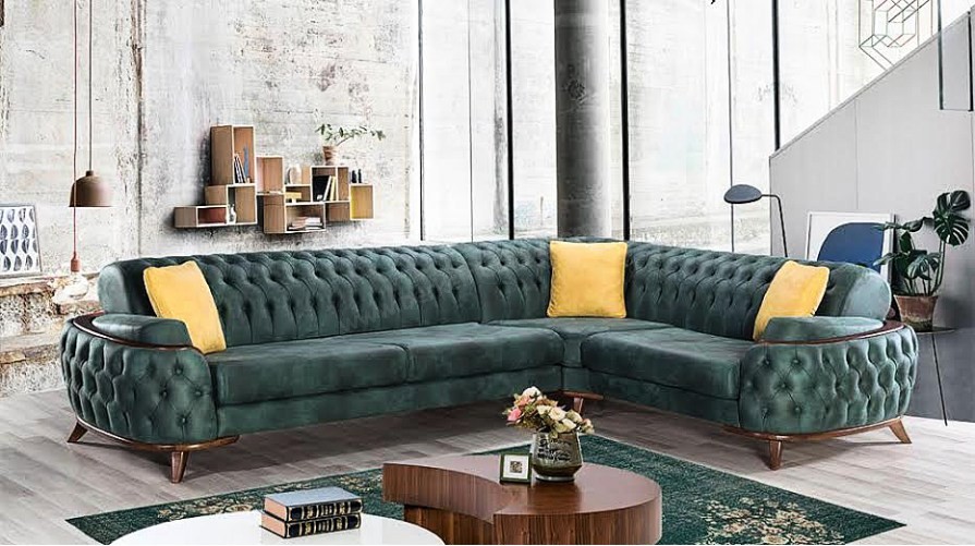 Chesterfield Corner Sofa Set Modern Luxury