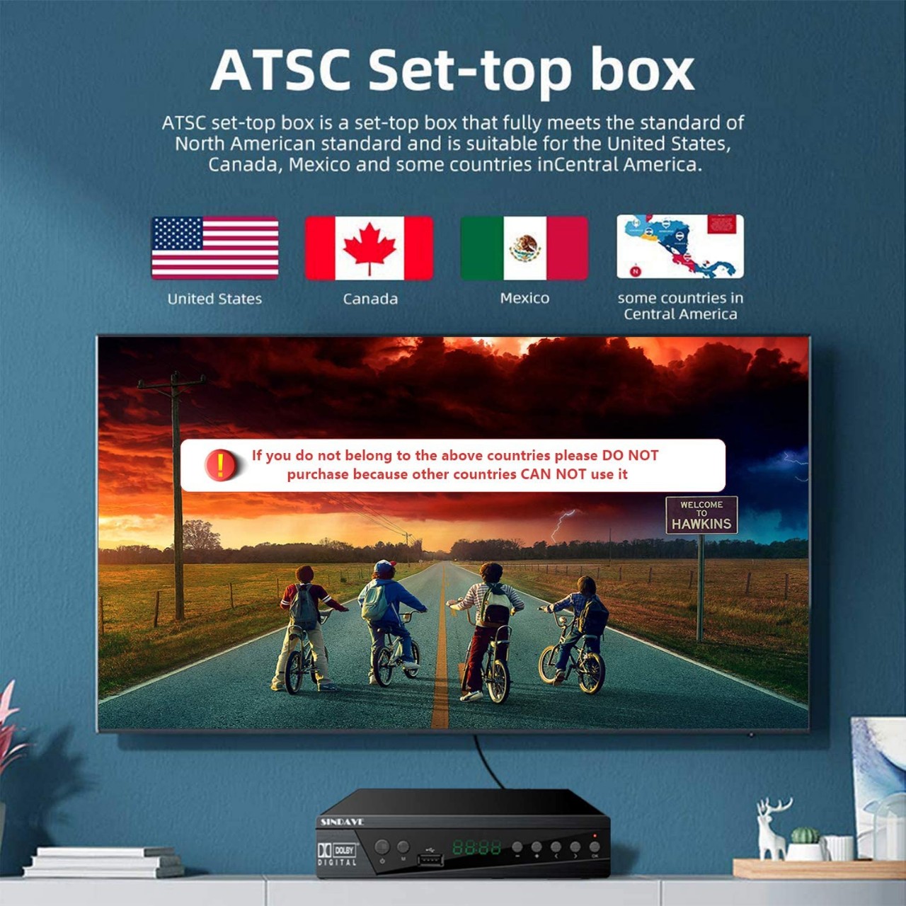Digital TV Converter Box, Digital Converter for Analog TV, HD 1080P TV with Recorder, ATSC HDTV